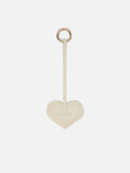 Bag Charm a cuore in pelle bianca