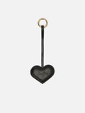 Bag Charm a cuore in pelle nera