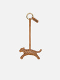 Bag Charm leopardo in pelle bianca