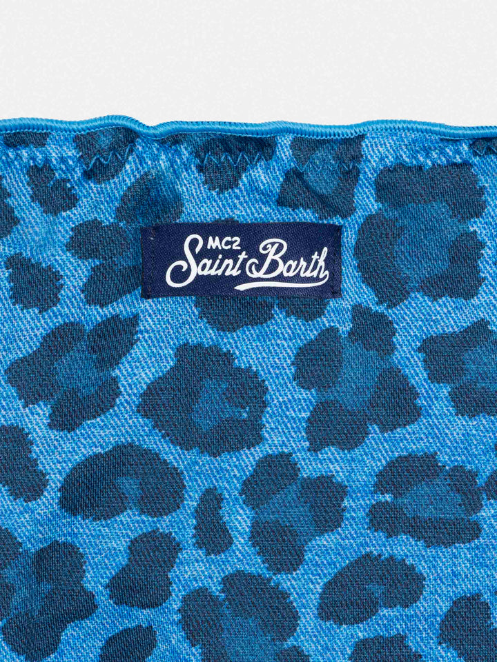 Bikini Emy a fascia classico con stampa animalier