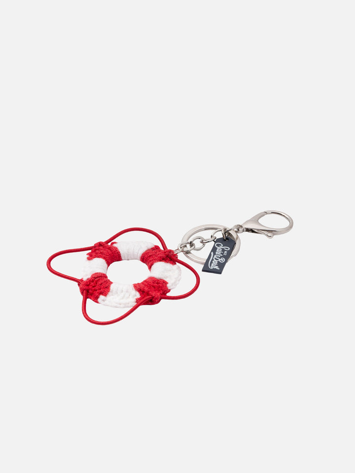 Portachiavi Keyring con charm salvagente all'uncinetto