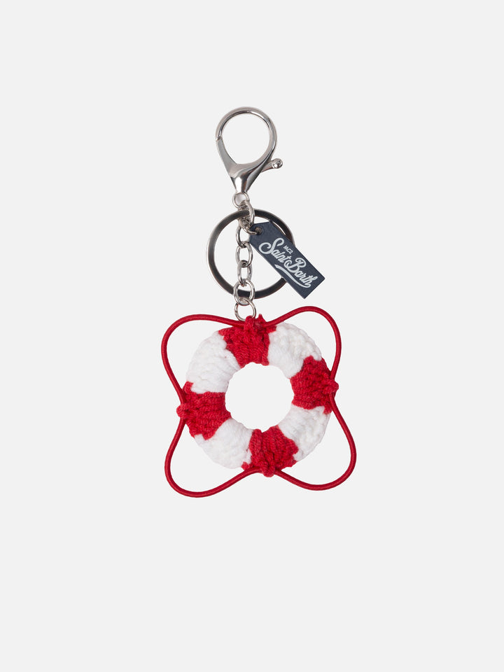 Portachiavi Keyring con charm salvagente all'uncinetto