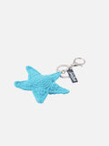 Portachiavi Keyring con charm stella marina all'uncinetto