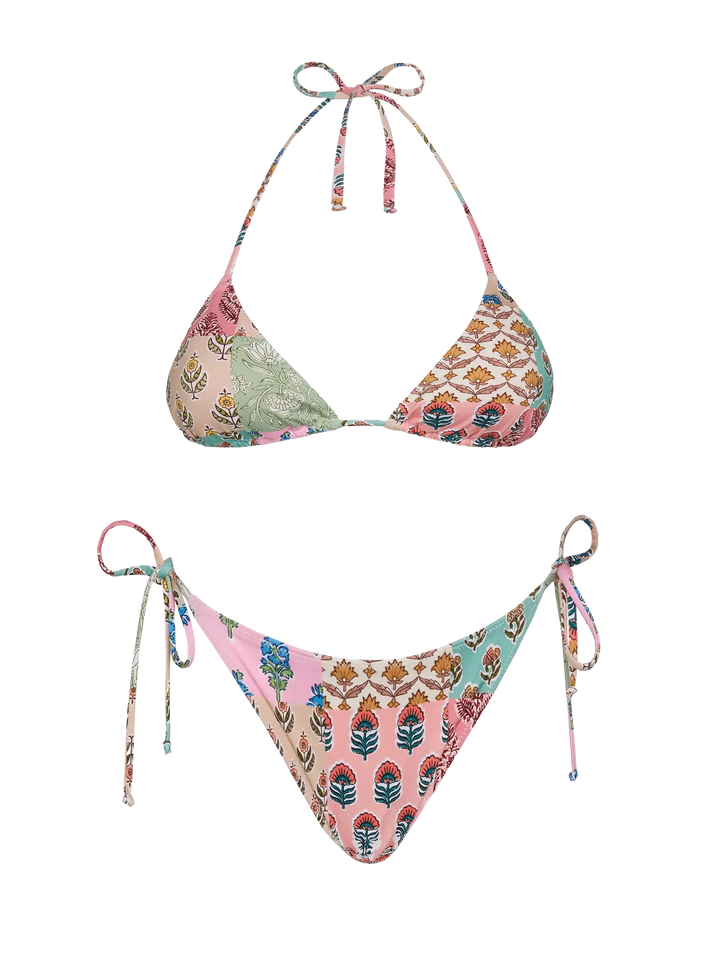 Bikini a triangolo Leah Virgo con stampa floreale